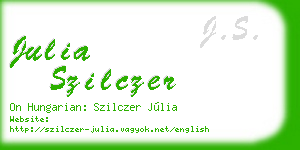 julia szilczer business card